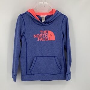 Northface hoodie sweatshirt shirt blue heather pink graphic women Medium